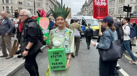 Countless Activists Assemble in Downtown London to Oppose Donald Trump's Second State Visit