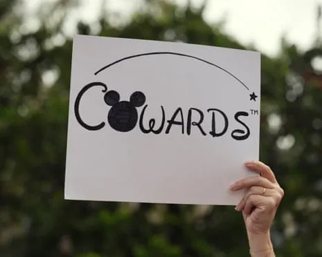 Scores Protest Outside Mickey Mouse Company Headquarters Concerning ‘Un-American’ Jimmy Kimmel Show Removal